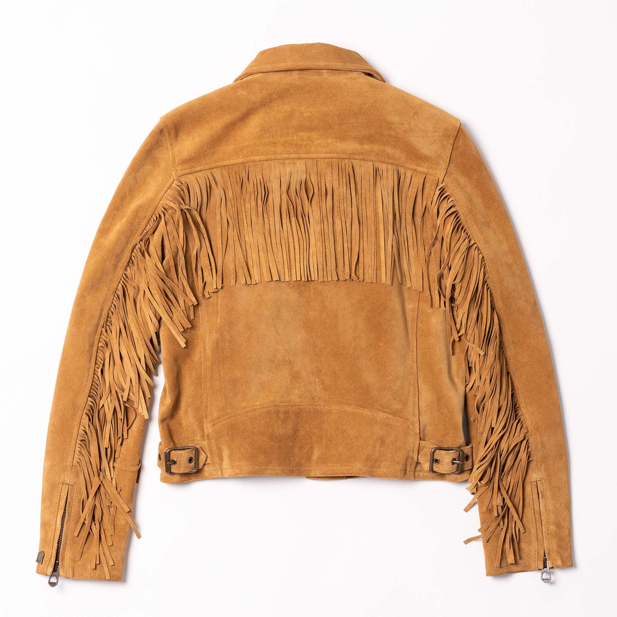 Shangri-la “Varenne” Womańs Fringe Sabbia Suede Jacket