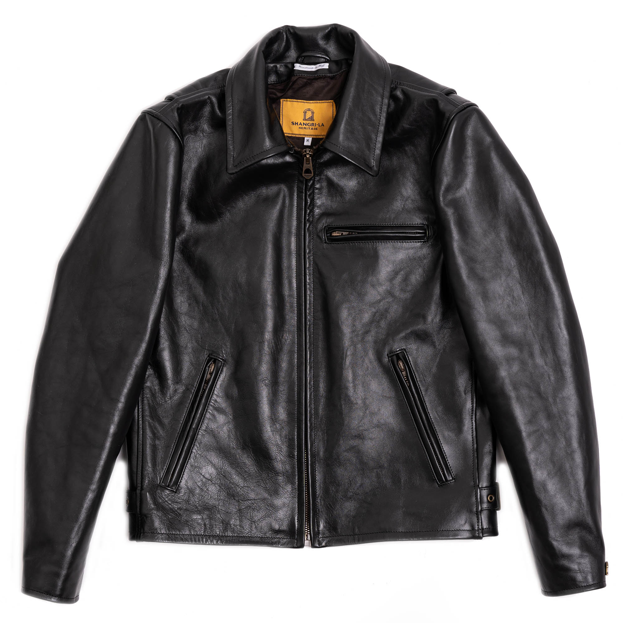 “Varenne” Black Horsehide Leather Jacket