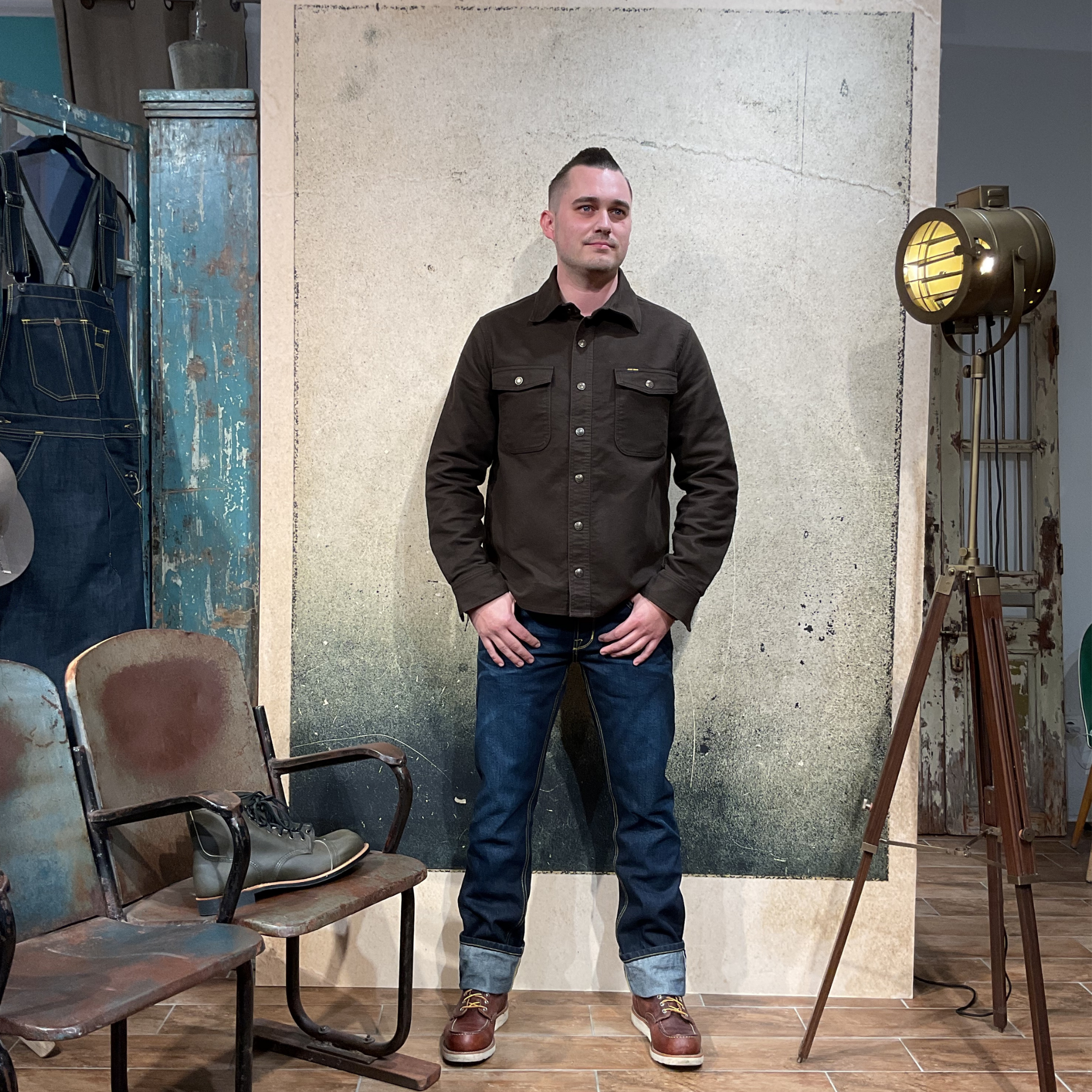 Pike Brothers 1943 CPO Shirt Moleskin Soil Brown