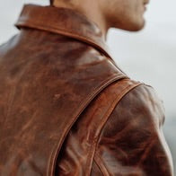 VARENNE WHISKEY HORSEHIDE LEATHER JACKET