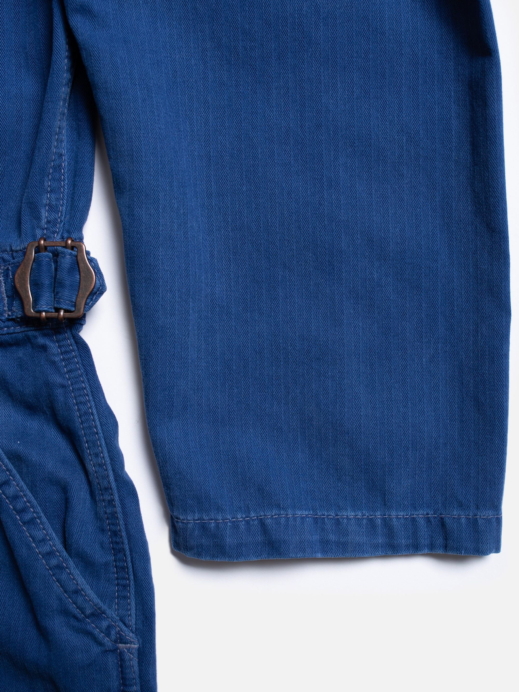 Nudie Jeans Ella Herringbone Blue Boiler Suit