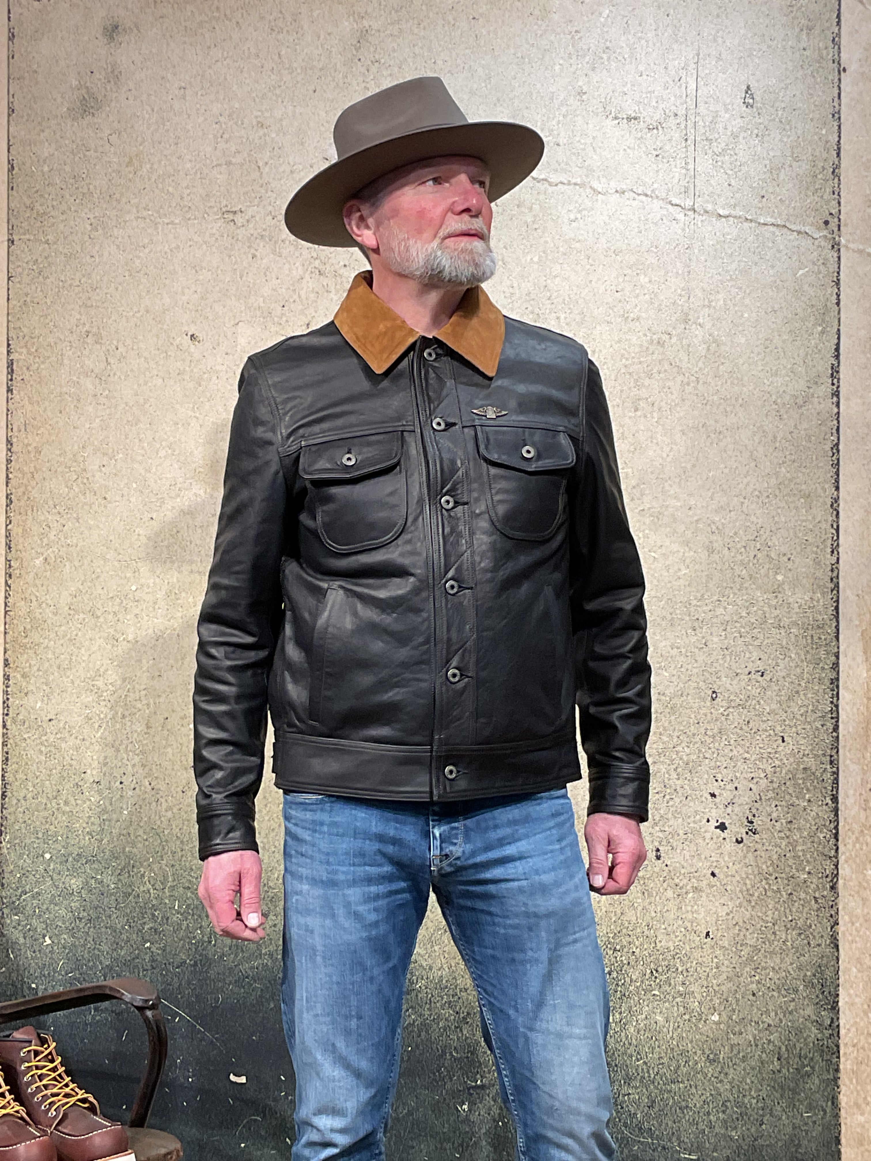 Shangri-la “Terracotta” Ranch Leather Jacket