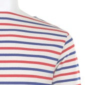 Orcival Striped shirt Ecru / Indigo / Red, unisex