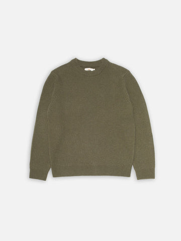August Rib Wool Sweater Olive