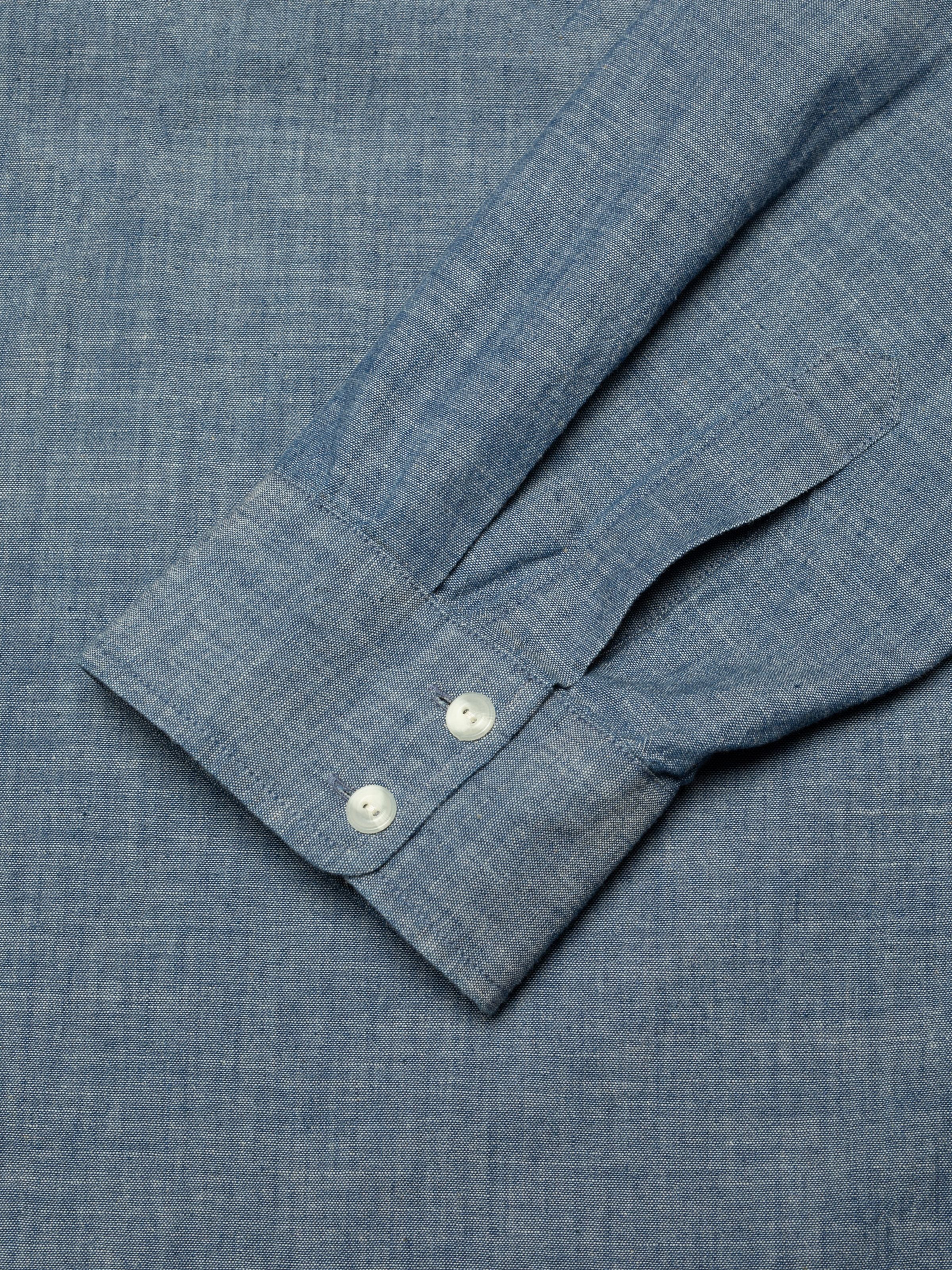 Nudie Jeans Daisy Chambray Western Shirt Blue