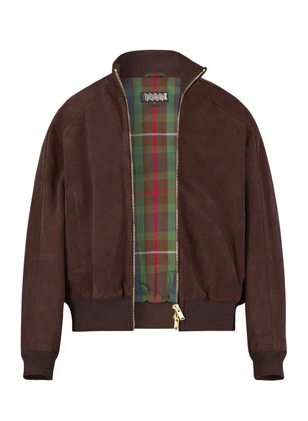 Baracuta, Blouson,Veloursleder, braun