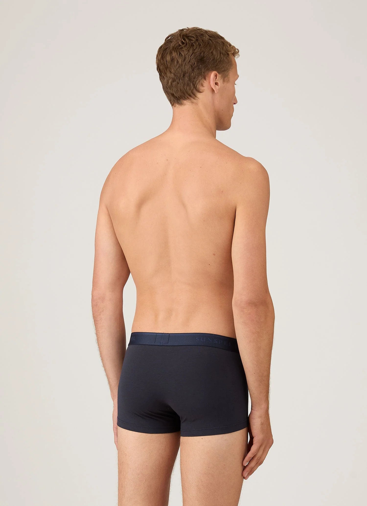 Baumwollstretch Trunkshorts 2er‑Pack Marineblau
