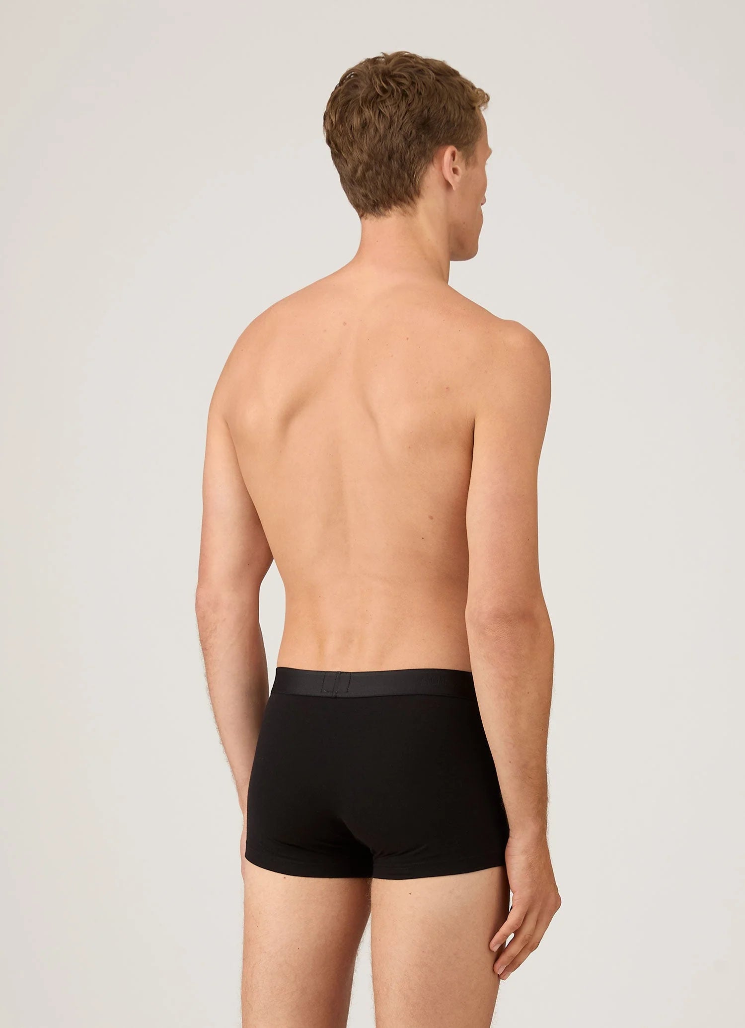 Baumwollstretch Trunkshorts 2er‑Pack schwarz