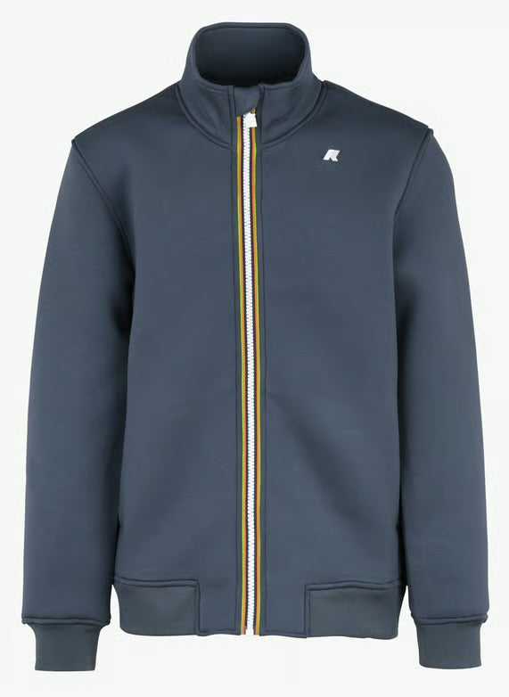 KWAY Weiter Kapuzen-Zipper-Sweatshirt - Blau – RAINER SPACER