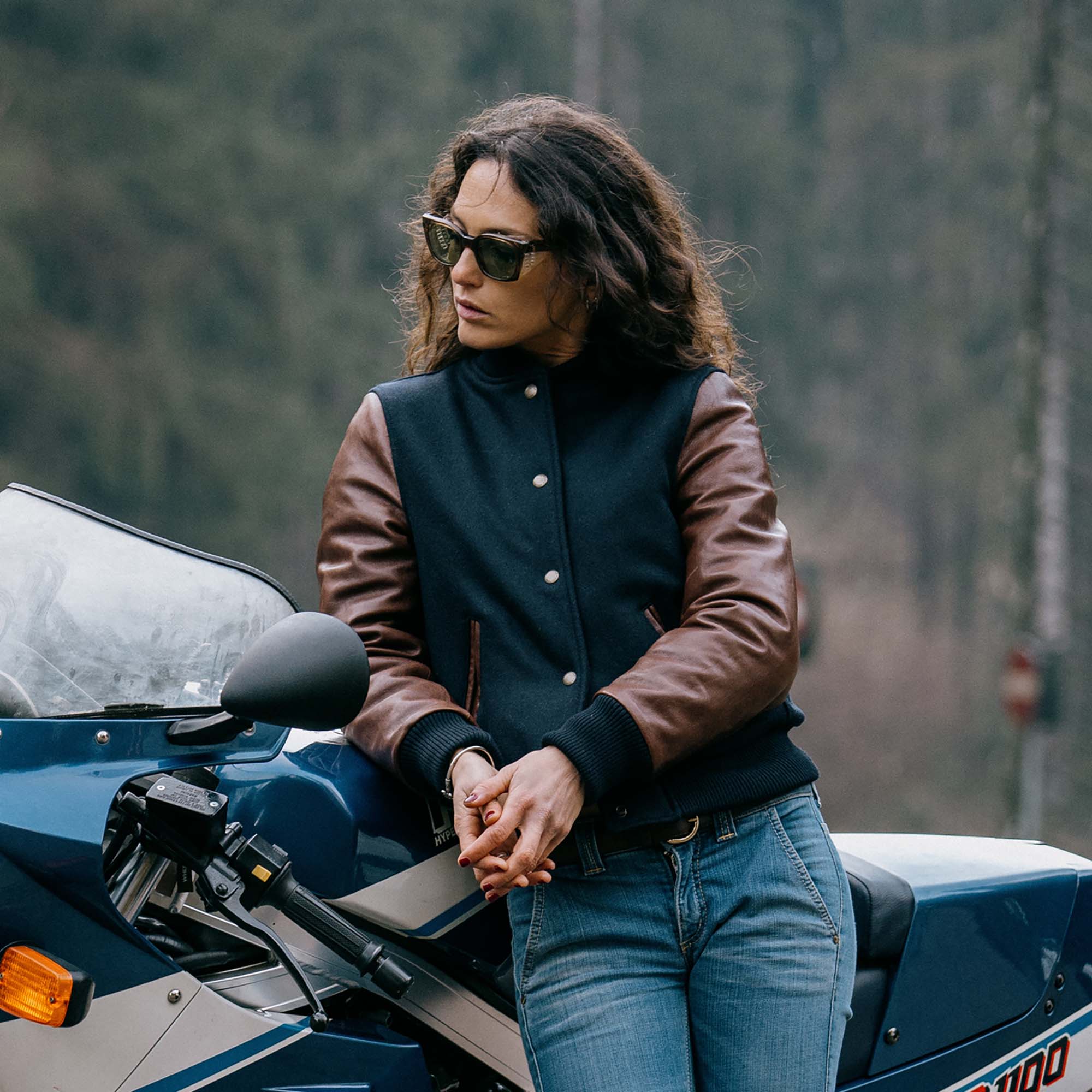 “Varsity” Women’s Navy Blue Wool Jacket