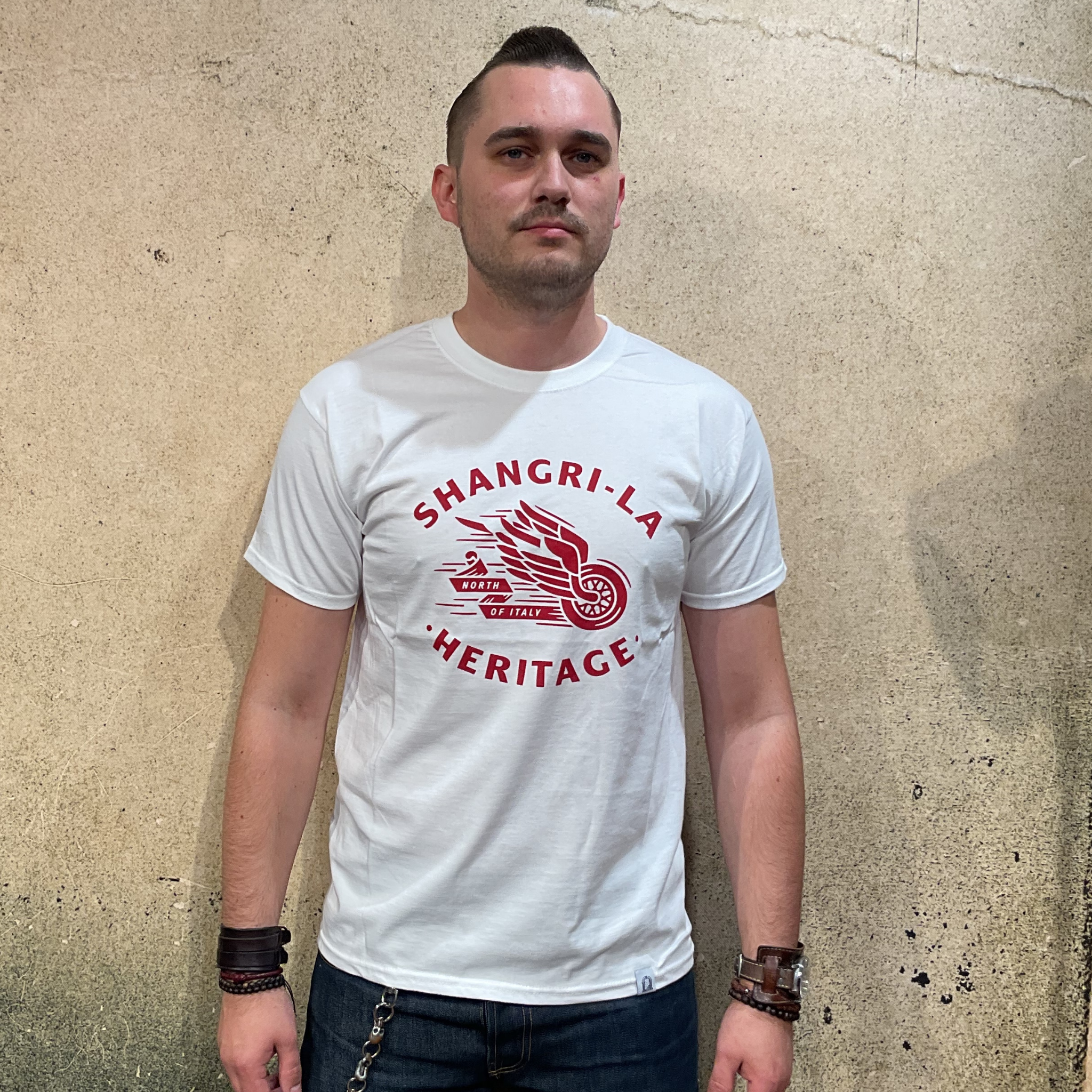 Shangri-La T-Shirt Bianco Rosso