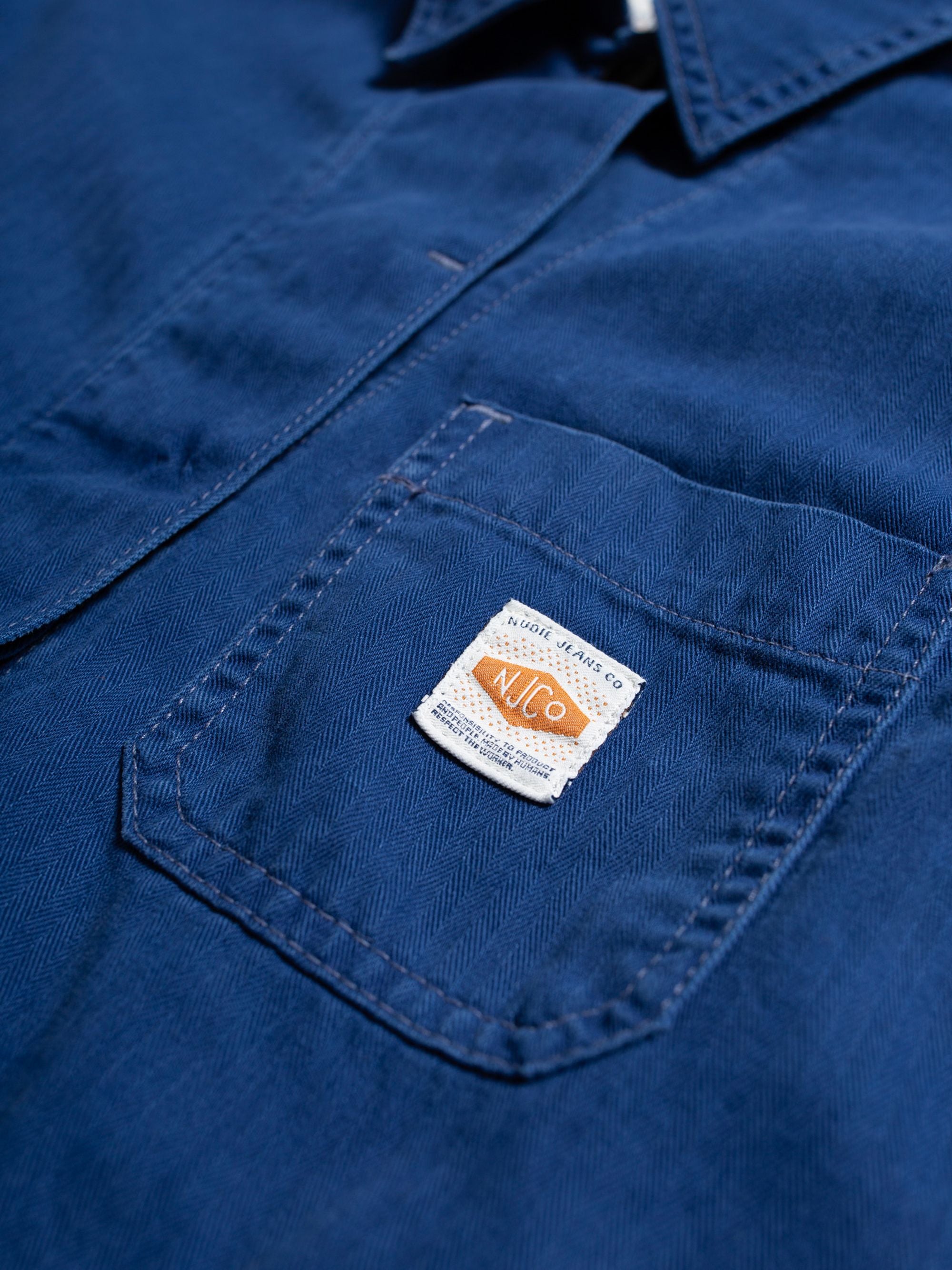 Nudie Jeans Ella Herringbone Blue Boiler Suit