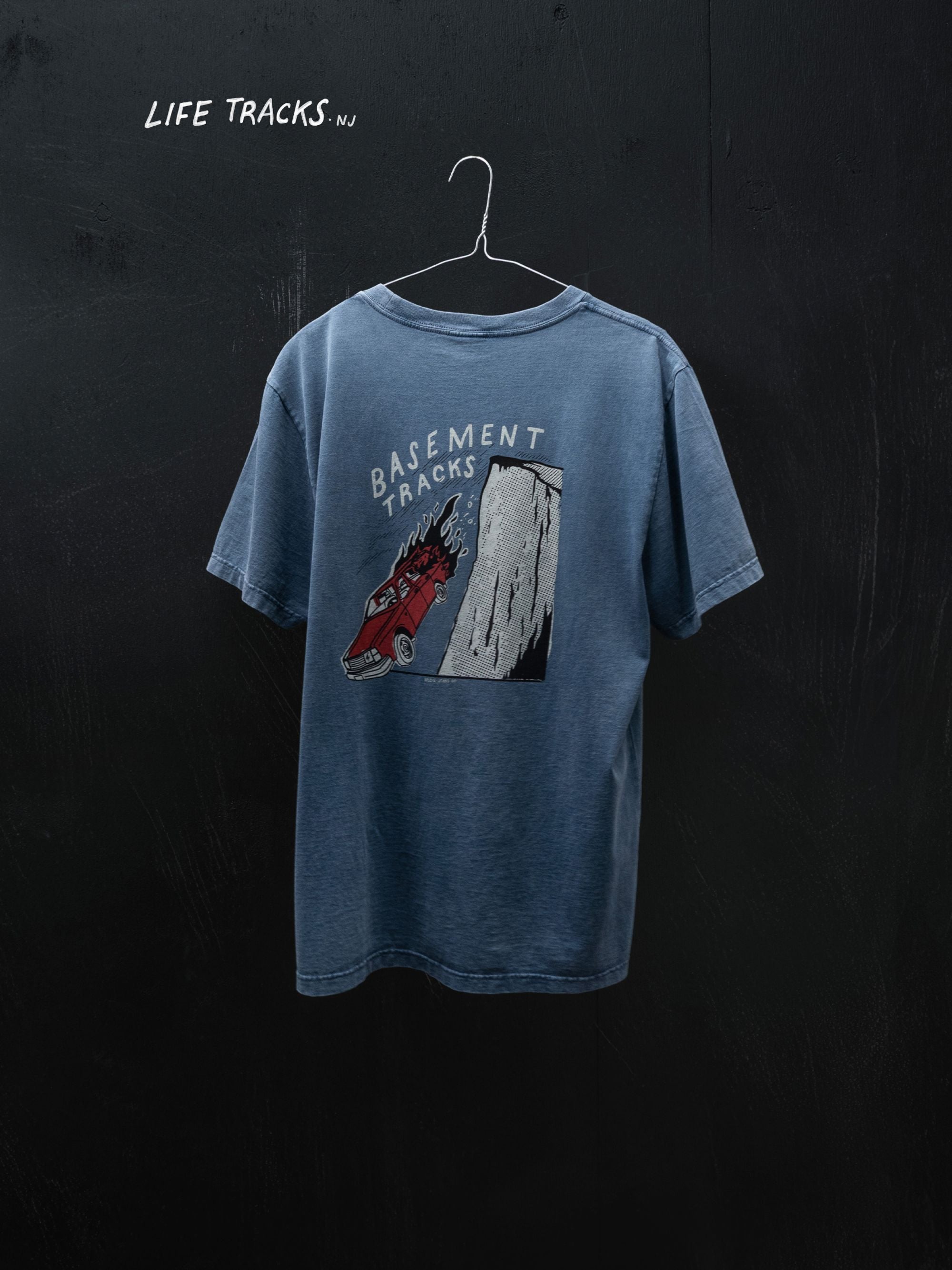 Nudie Jeans Roy Basement Tracks T-Shirt Blue