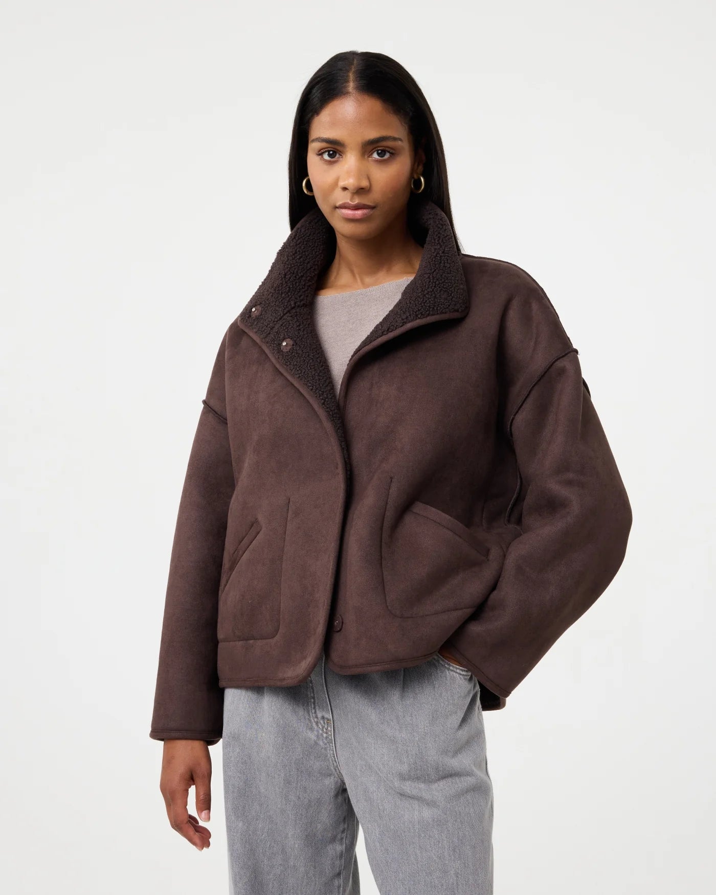Knitted Jacke braun