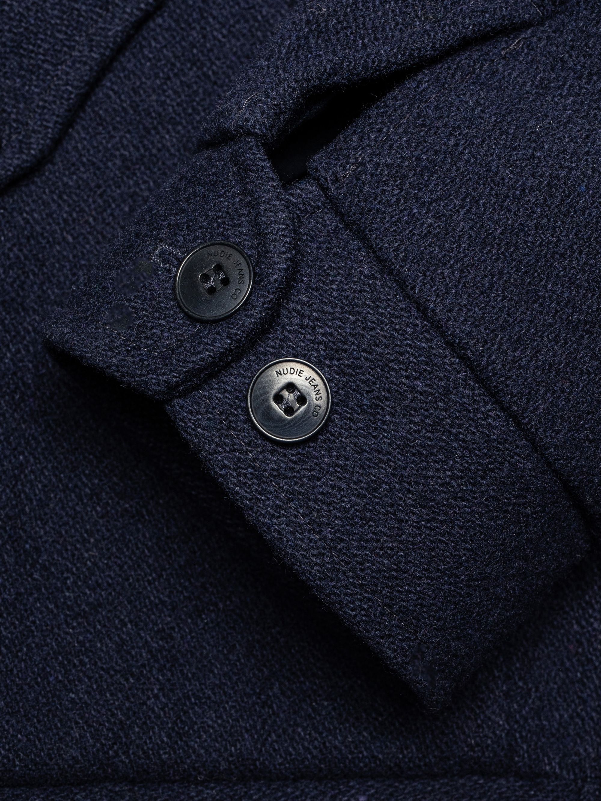 Nudie Jeans Blake Wool  Zip Jacket Blueberry