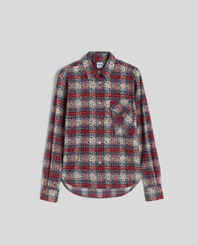 ASPESI HEMD AUS TWILL IN FLANELL