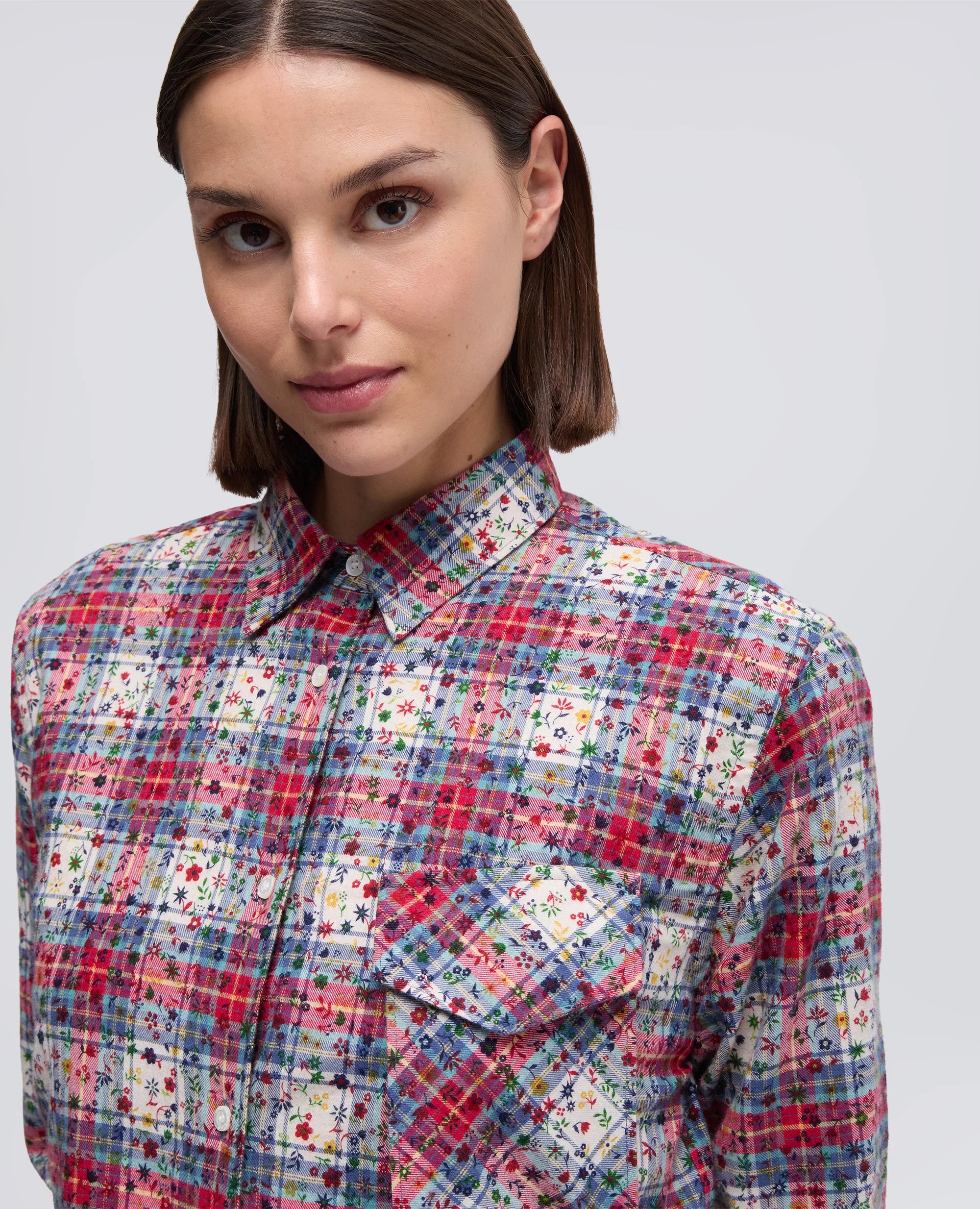 ASPESI HEMD AUS TWILL IN FLANELL