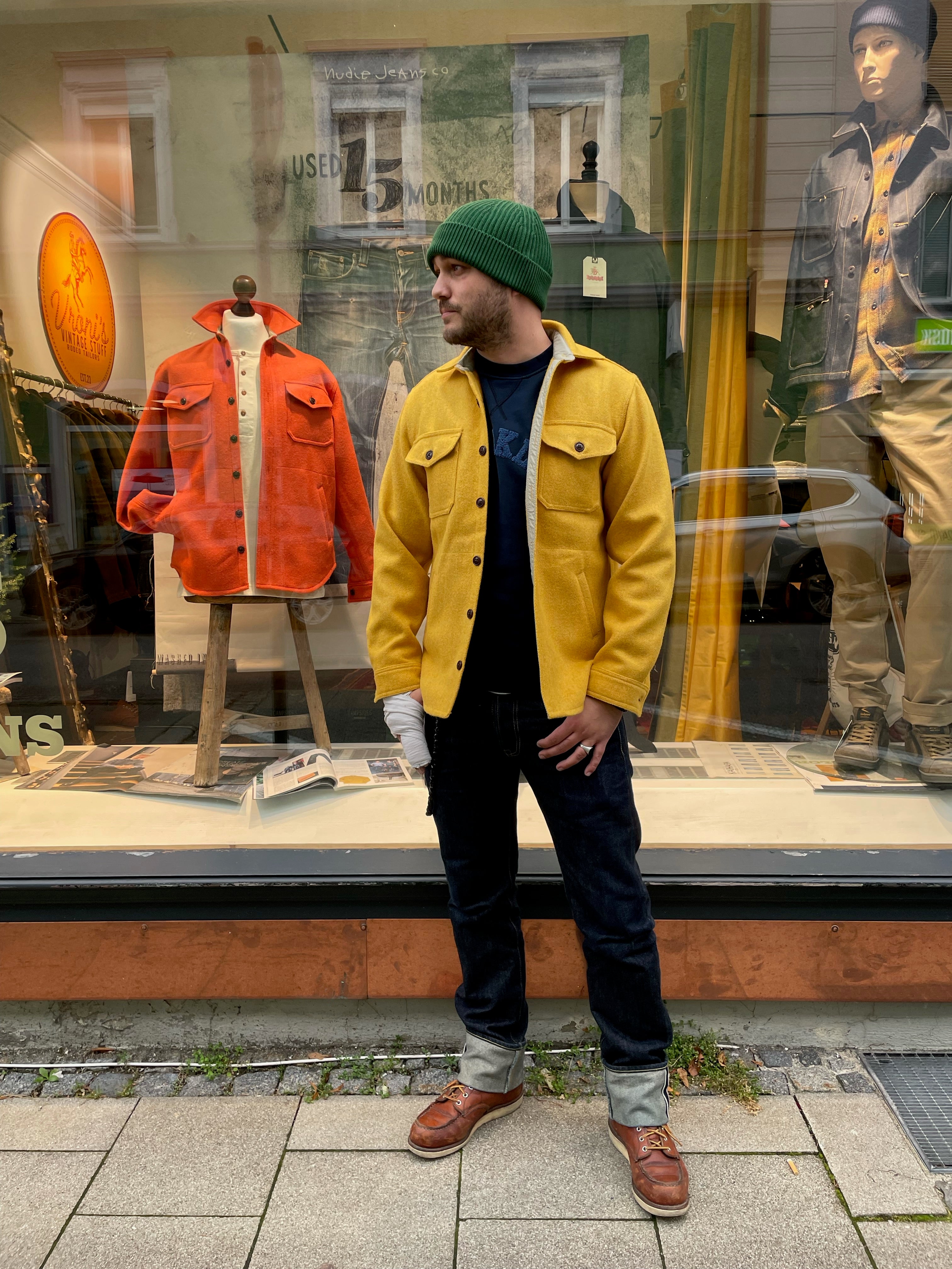 Chesapeakés Outdoor Wool Shirt 4 Pocket Color Ocra