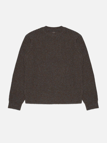 August Chunky Crew Neck Knit Brown