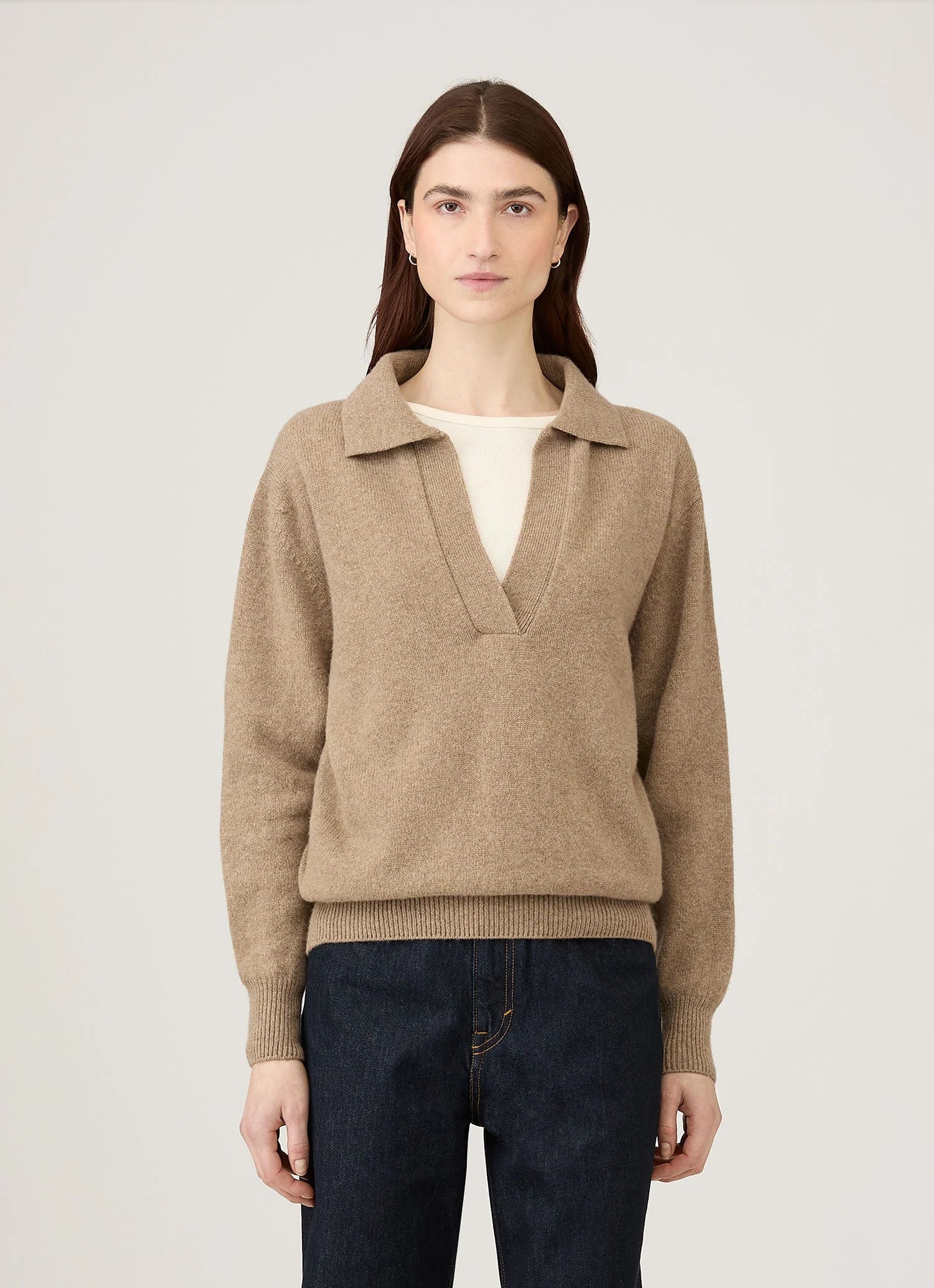 SUNSPEL Pullover mit Polokragen aus Lammwolle