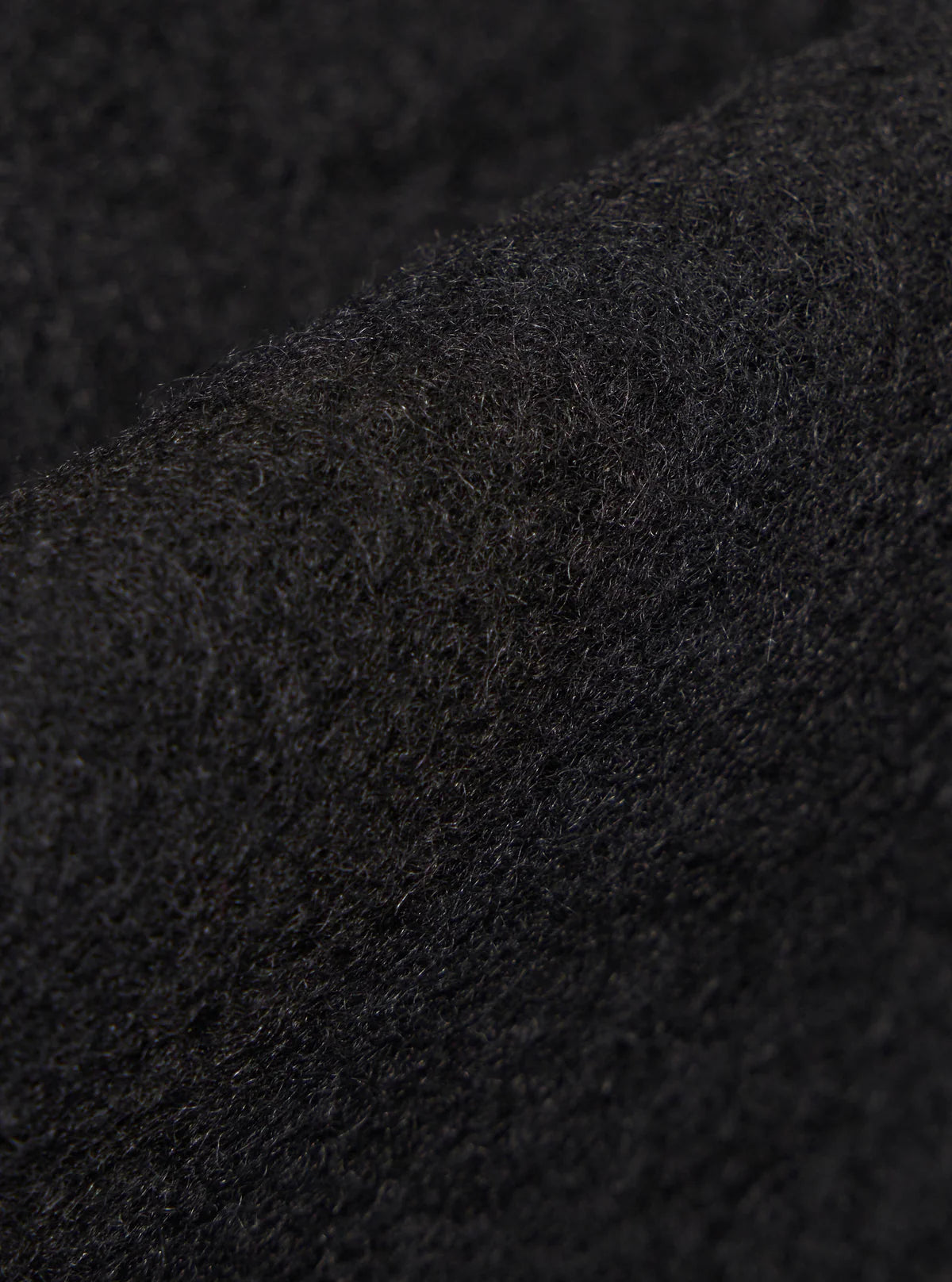 Universal Works Black Wool Fleece Zip Liner Jacket