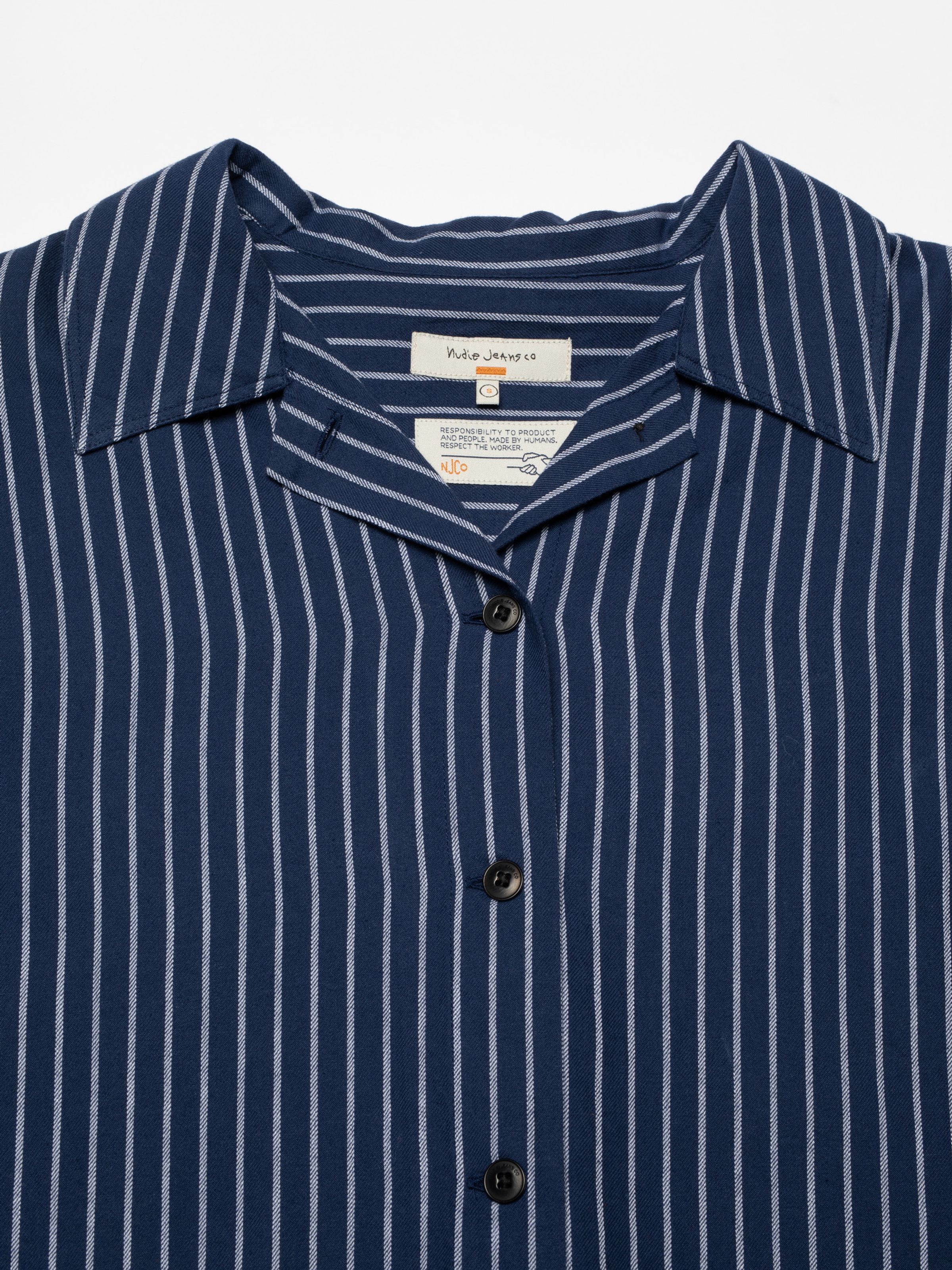 Jutta Shirt Striped Cotton Blue