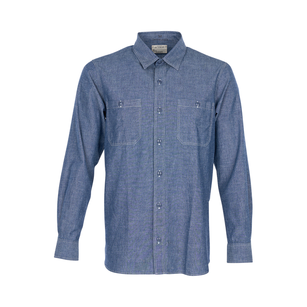 PIKE BROTHERS 1940 USN CHAMBRAY SHIRT HARBOR BLUE