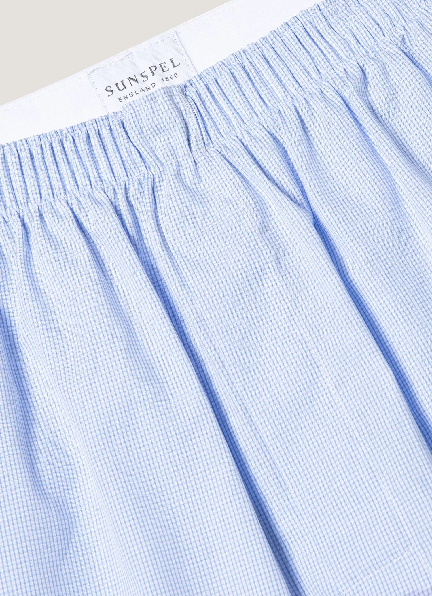 Klassische Boxershorts Hellblau Gingham