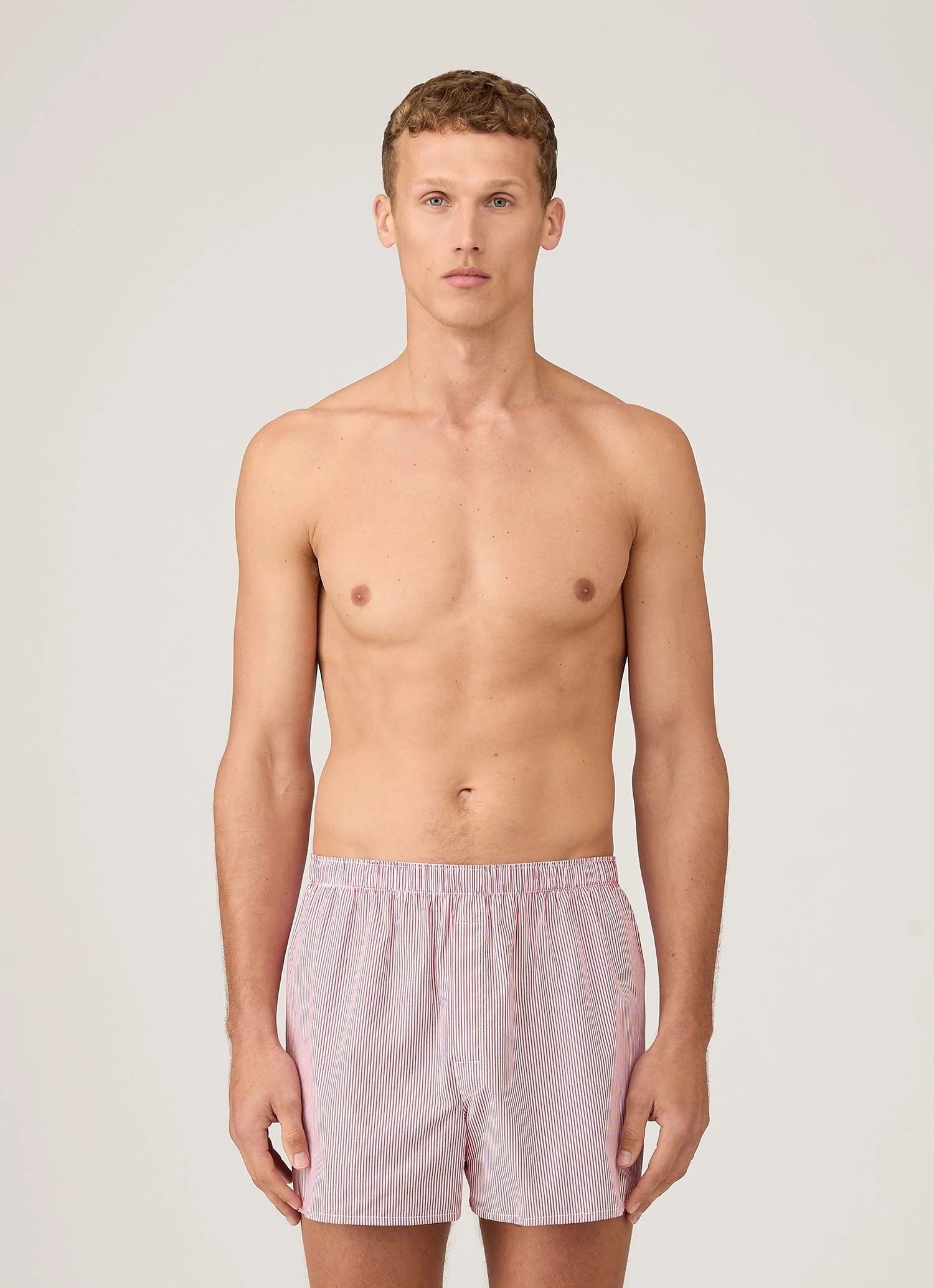 Klassische Boxershorts Weiß/Rot/Marineblau